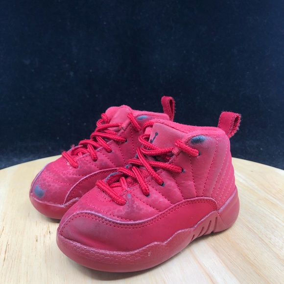 Nike Air Jordan 12 XII Retro TD Bulls Gym Red 850000-601 Shoes Toddler Size 10C - Picture 2 of 10